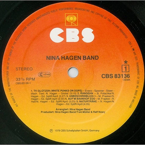 Nina Hagen Band - Nina Hagen Band