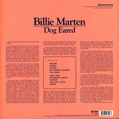 Billie Marten - Dog Eared Pearl Deep Ocean Colored Vinyl Edition
