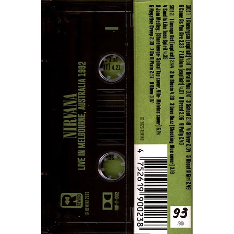 Nirvana - Live In Australia 1992 - Tape - US | HHV