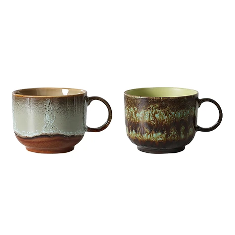 HKLIVING - 70s Ceramics: Tea Cups (Set of 2)