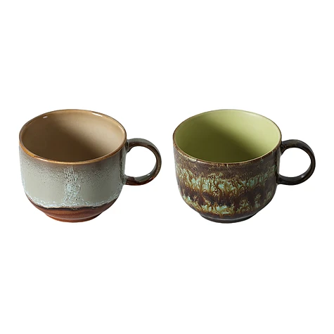 HKLIVING - 70s Ceramics: Tea Cups (Set of 2)