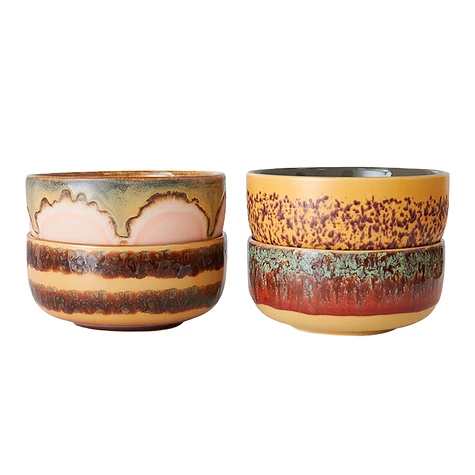 HKLIVING - 70s Ceramics: Dessert Bowls (Set of 4)