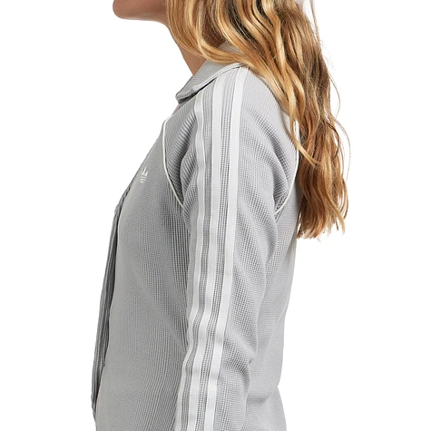 adidas - Button Down Waffle Top (Grey Two) | HHV