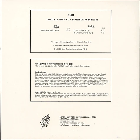 Chaos In The CBD - Invisible Spectrum 2025 Repress