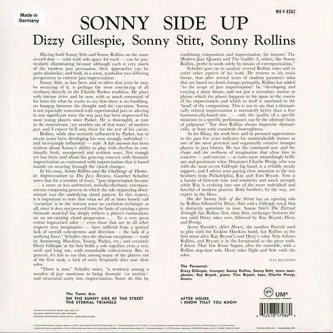 Dizzy Gillespie,Sonny Stitt & Sonny Rollins - Sonny Side Up - Verve Vault