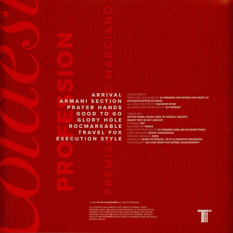 DJ Premier X Roc Marciano - The Coldest Profession Black Vinyl