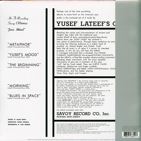 Yusef Lateef - Jazz Mood Original Jazz Classics Series