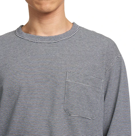 nanamica - Micro Stripe Pocket L/S Tee