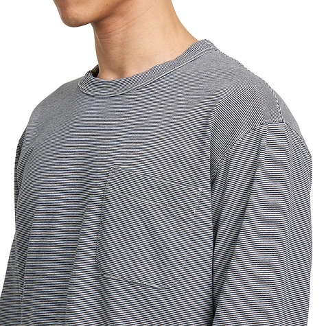 nanamica - Micro Stripe Pocket L/S Tee