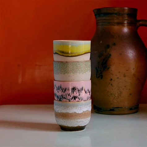 HKLIVING - 70s Ceramics: Café Cups (Set of 4)