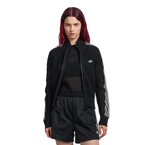 adidas - Knitted Crochet Firebird Track Top (Black) | HHV