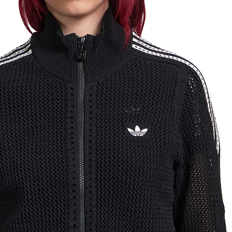 adidas - Knitted Crochet Firebird Track Top (Black) | HHV