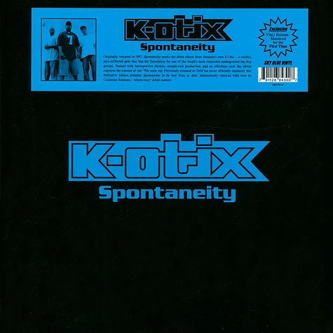 K-Otix - Spontaneity Sky Blue Vinyl Edition - Vinyl LP - 1997 - US