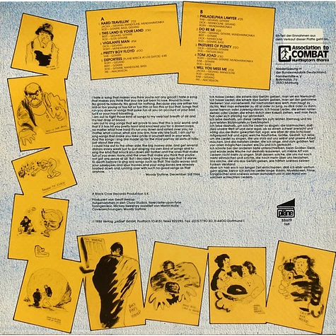 Comic Pat Rafferty Rod Clements, Dick Gaughan, Ray Jackson , Bert Jansch, Rory McLeod, Rab ...