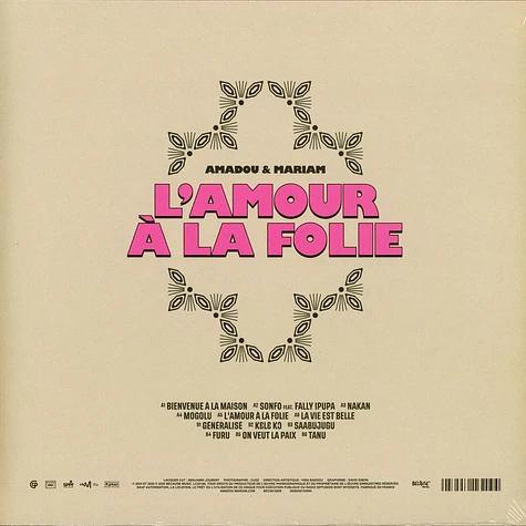Amadou & Mariam - L'Amour À La Folie - Vinyl LP - 2025 - EU Amadou & Mariam - L'Amour À La Folie - Vinyl LP - 2025 - EU