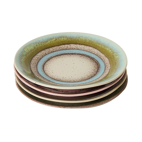 HKLIVING - 70s Ceramics: Saucers (Set of 4)
