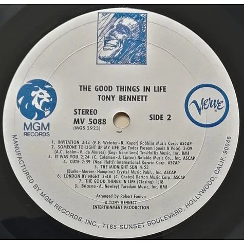 Tony Bennett - The Good Things In Life
