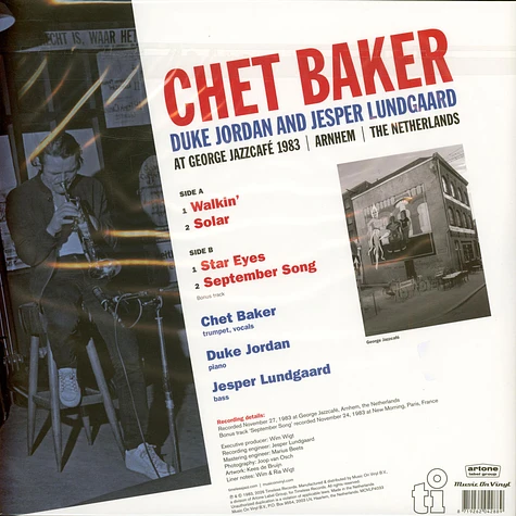 Chet Baker - At George Jazzcafe , Arnhem, 1983, The Netherlands