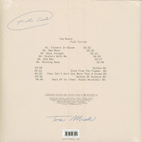 Tom Misch - Full Circle Indie Exclusive Ocean Blue Vinyl Edition