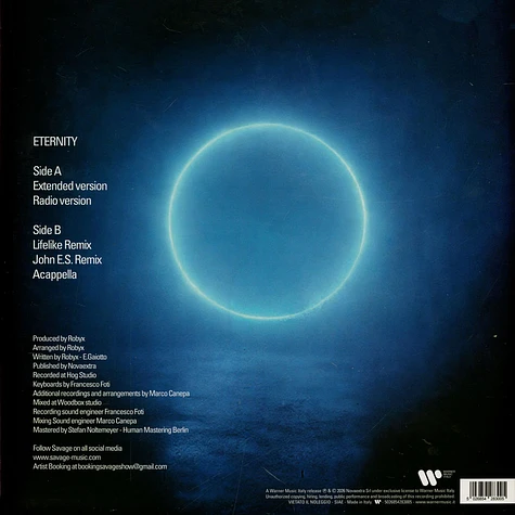 Savage - Eternity Clear Blue Vinyl Edition