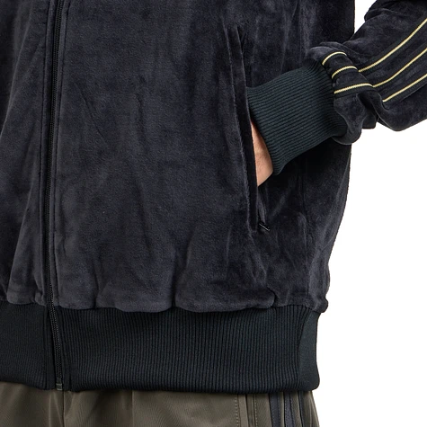 adidas - Firebird Velour Track Top (Black) | HHV