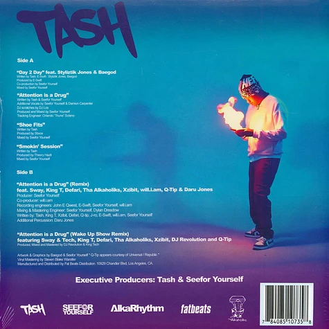 Tash (Tha Alkaholiks) - Attention Is A Drug Clear Glass Vinyl