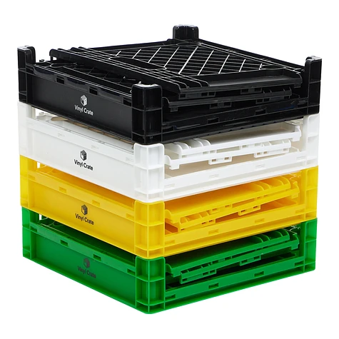 Vinyl Crate - 12" Vinyl Crate Berlin Edition: Black - White - Yellow - Bright Green