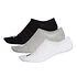 Trefoil Liner Socks (Pack of 3) (White / Black / Medium Grey Heather)