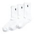 Big Pony Crew Socks (Pack of 3) (White)