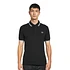 Twin Tipped Fred Perry Polo Shirt (Black / White / White)