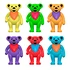 Grateful Dead - Dancing Bears Display Box (Glow) - ReAction Figures
