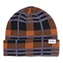 Plaid Beanie (Brown / Black / Purple)