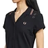 Fred Perry x Amy Winehouse Foundation - Button-Thru Pique Shirt Dress