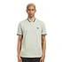 M2 Single Tipped Polo Shirt (Made in England) (Light Oyster / Navy)