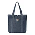 Orlean Tote Bag "Orlean" Hickory Stripe Denim, 11 oz (Orlean Stripe / Blue / White Stone Washed)
