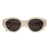 Polly Sunglasses (Pearl / Grey Solid Lens)