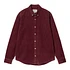 L/S Madison Cord Shirt (Malbec / Black)