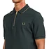 Fred Perry - Crepe Pique Zip Neck Polo Shrt