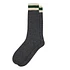 Tuck Cuff Stripes Crew Socks (Charcoal)