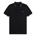 Twin Tipped Fred Perry Shirt (Black / Laurel Wreath Green)