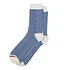 Vertical Stripe Socks (White / Royal Blue)