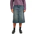 W' Single Knee Skirt "Camano" Denim, 12 oz (Blue Worn Used Wash)