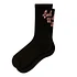 Chedda Socks (Black / Glassy Pink)
