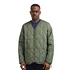 Military Zip V Neck Down Jacket (Olive)