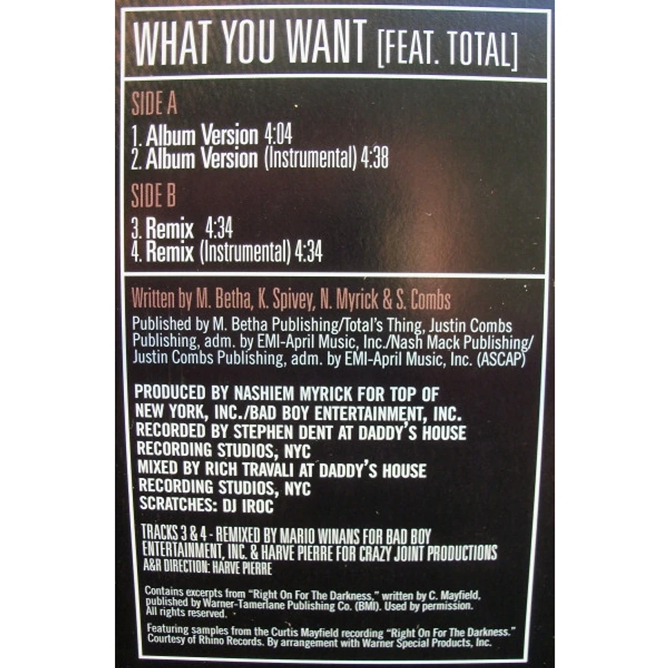 Mase Featuring Total - What You Want