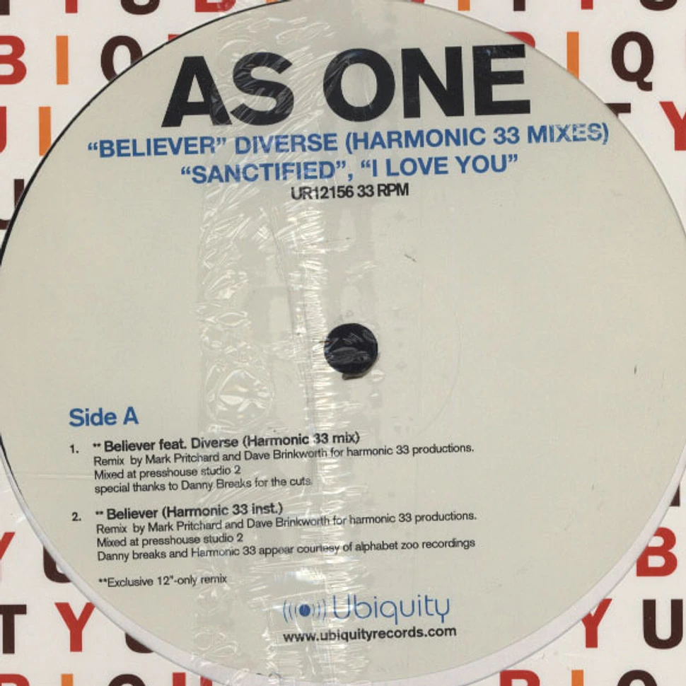 As One - Believer Harmonic 33 Remix Feat. Diverse