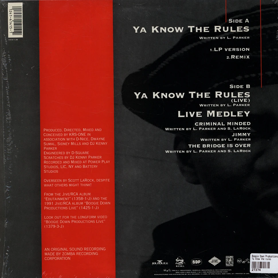 Boogie Down Productions - Ya know the rules