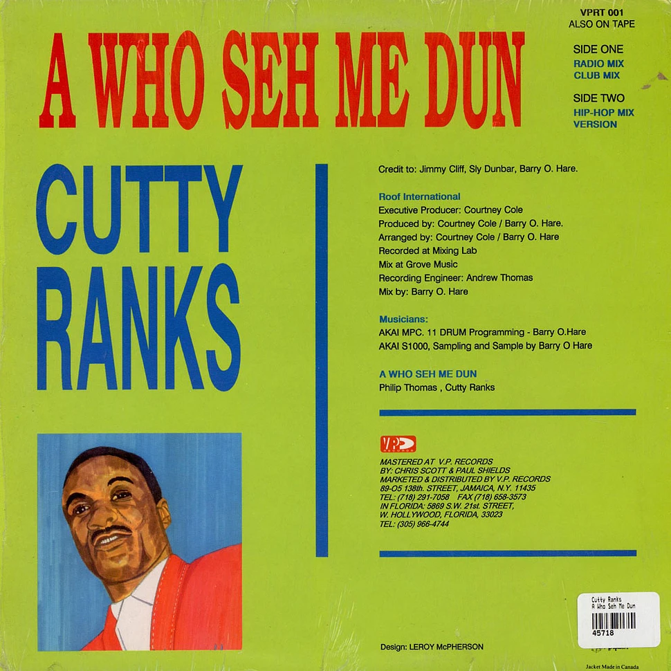 Cutty Ranks - A Who Seh Me Dun