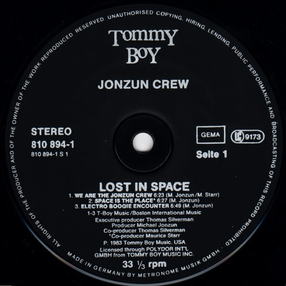 The Jonzun Crew - Lost In Space