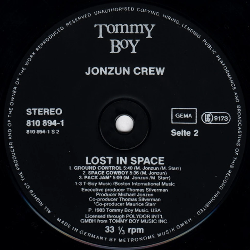 The Jonzun Crew - Lost In Space